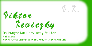 viktor keviczky business card